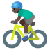 man biking, dark skin tone